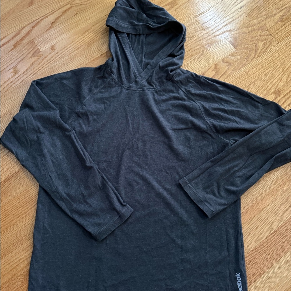 Reebok Men's Charcoal Lightweight Hoodie
